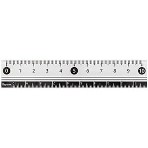 【レイメイ藤井】 見やすい白黒定規 白 10cm APJ128W