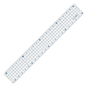 【共栄プラスチック】 方眼直定規 ブルー 20cm AH-20-B