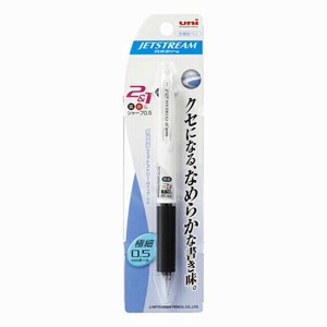 【三菱鉛筆】 油性ボールペン ジェットストリーム 多機能2&1 0.5 白 MSXE3500051P.1