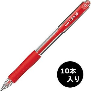【三菱鉛筆】 VERY楽ノック 赤 0.7 10本入 SN1000710P.15 油性ボールペン