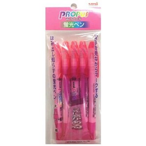 【三菱鉛筆】 蛍光ペン プロパスウィンドウ 5本パック 桃 H.PUS102T5P.13