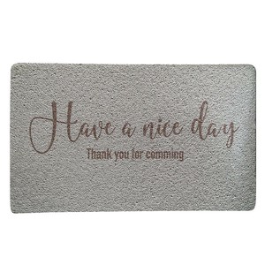 ふかふかテラスマット Have a nice day 75×45　玄関マット/ベランダ/庭/通気性