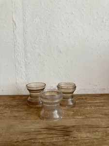 KITOSTANDステム 3個セット クリアコーヒーグラウンズ　ディスプレイ/什器/小物入れ/収納