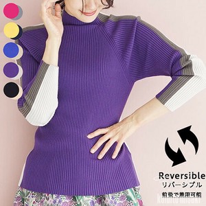 2025年新商品 毛衣/针织衫 针织套头衫 切换 小立领 女士 两面