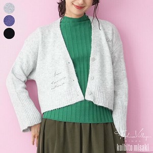 【2025新作】英字刺繍ショート丈ニットカーディガン レディース ミセス 婦人服 36-1716