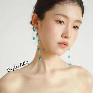 ◆◆大人気◆◆INSスタイル ピアス 水晶 女性用 6g ブルー/パープル 可愛い