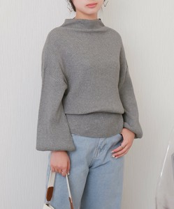 毛衣/针织衫 泡泡袖 针织套头衫 小立领