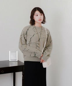 Sweater/Knitwear Nuance Pattern Feather