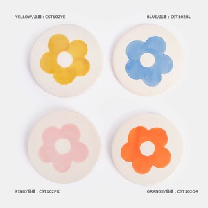 【caroline gardner】ROUND FLORAL COASTERS - BLUE