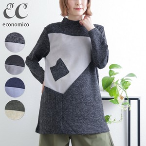 異素材使い切替えチュニック　2025AW　Economico