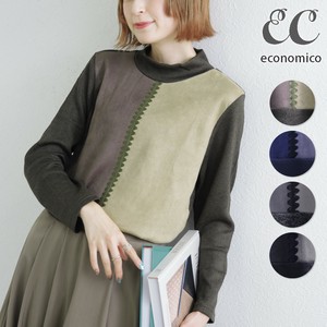 配色異素材プルオーバー　2025AW　Economico