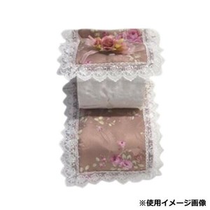 ローズ柄トイレットペーパーホルダー ベージュ　QSI-2209BE-F