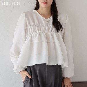 2025年新商品 衬衫 女士 层叠造型 后背缎带 衬衫