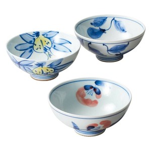 波佐見焼 古伊万里写絵色彩手染 茶漬3客揃 007-307M 5210-113