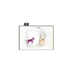 クリスタル(ちひろ絵はがき一枚入り)　114606・横顔(横)
