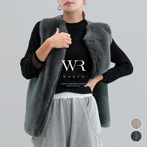 【2025/AW/新作】〈アウター〉大人のための唯一無二の贅沢◎エコファー×ムートンチュニックベスト