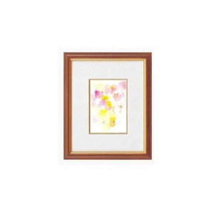1302240　いわさきちひろインチ額タテ(ちひろ絵はがき一枚入り)　1343540・花びらの中の少女