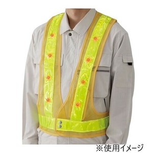 ユニット LED反射ベスト黄(赤LED) 379-643