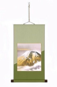 伊藤渓山　色紙額掛　13227・金富士