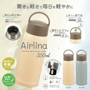 エアリーナ ステンレスキャリーボトル350ml AI-03H グレー 316630 70