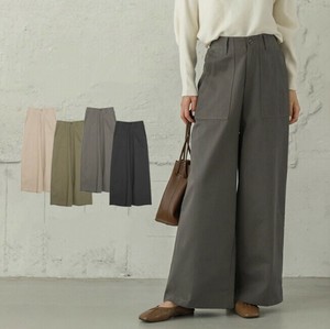ワイドパンツ 秋 無地 ゆったり 快適 レディース ファッション  PBQ251