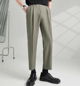 スーツパンツ 九分丈 カジュアル 無地 快適 メンズ ファッション  PBQ260