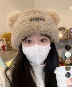 国内即納 くま耳帽子 ボアハット 韓国 暖かい帽子