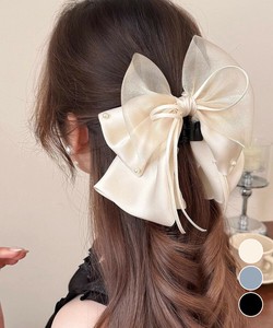 国内即納 ヘアクリップ 大きめ レディース リボン