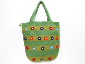 Tote Bag Flower Green