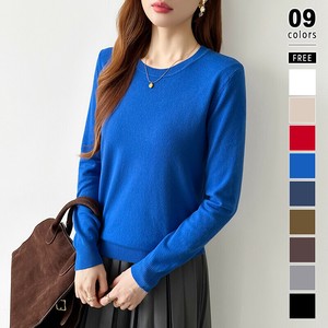 【9色展開！オンオフ着回せる】 クルーネックニット 長袖ニット ニット クルーネック レディース 長袖