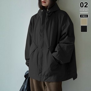 中綿ジャケット オーバーサイズ アウター ブルゾン ジャケット レディース 中綿 コート フード ジップ