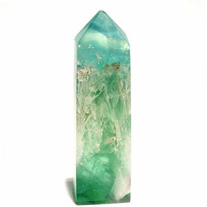 エンジェルフェザーフローライト ポイン オベリスク 置物 Angel Feather Fluorite