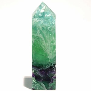 エンジェルフェザーフローライト ポイン オベリスク 置物 Angel Feather Fluorite