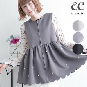 フェイクパールスカラップベスト　2025AW　Economico