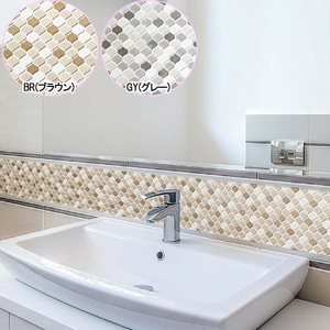 DECO SHEET 貼ってはがせる装飾シート レンズタイプ モロッコタイル 40×200cm DEC-12　BR(ブラウン)