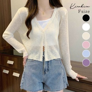 カーディガン《Vネックシアーカーディガン 全6色》