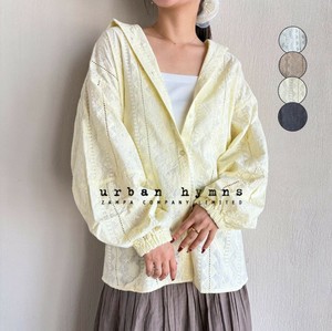 Button Shirt/Blouse Lantern Sleeve Embroidery 100% Cotton