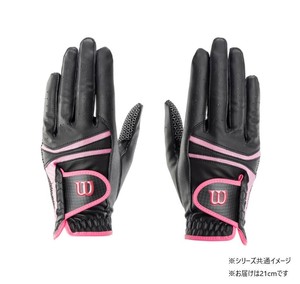 ウイルソン　パフォーマンスネオ レディースグローブ 両手用 ブラック/ピンク 21cm