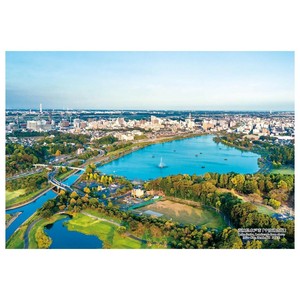 ジグソーパズル　300ピース 日本の都市49 茨城県水戸市「千波湖空撮」　300-405