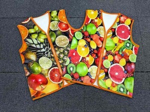 フランネル フルーツ柄 裏ボアスリーパー  ルームウェア 防寒 ベスト  スリーパー 着る毛布 レディース
