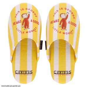 おさるのジョージ グッドストライプ ルームシューズ