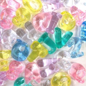 おもちゃ　クラッシュアイス　数字＆アルファベット　パステル　6カラー　No.506-560