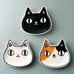 〈アウトレット〉猫3兄弟　顔小皿　3柄組