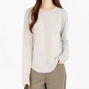 【トップス】無地　シンプル　スリムフィット　長袖　トップス　Tシャツ　Slim-fit T-shirt