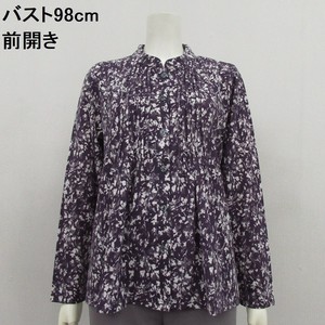 【2025新作】薄起毛小花柄胸元タック使い前開きブラウス 88353