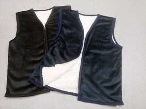 メンズ フランネル 裏ボア スリーパー  ルームウェア 防寒 ベスト 着る毛布 裏ボアベスト 紳士 防寒ベスト