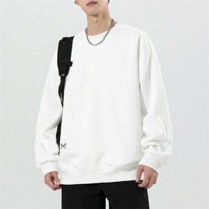 P23435 ゆったり シンプル パーカー プリント メンズ 長袖 Tシャツ 2025秋 ラウンドネック