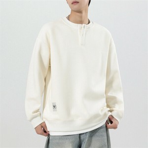 P23439 パーカー メンズ 長袖 Tシャツ 仮二件  ニット シンプル  秋冬新作 ラウンドネック　2025秋