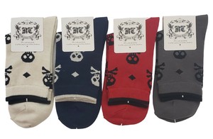 数量限定【奈良産】紳士　ショートクルー丈　スカル