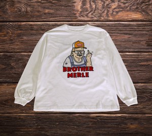 RSC×BROTHERMERLE FU●K じいちゃん ロングスリーブ　T-シャツ